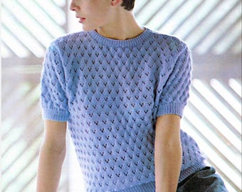 Summer Sweater Knitting Pattern: Easy Knit Top (PDF)