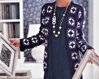 Cardigan Granny square cardigan pattern, cardigan crochet pattern, easy cardigan pdf