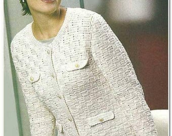 Textured Crochet Cardigan Pattern: Women's Sweater (PDF Download)