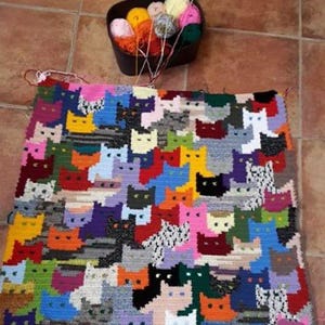 Katzendecke Afghan Throw Häkelanleitung Katze Tagesdecke Sofortdownload