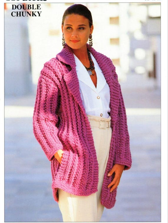 Chunky Cardigan Knitting Pattern: Easy Jacket Design (PDF Pattern