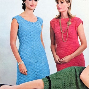Dress crochet pattern pdf Women&#39;s Summer Crochet Dress Pattern (PDF Download)vintage pattern instant download