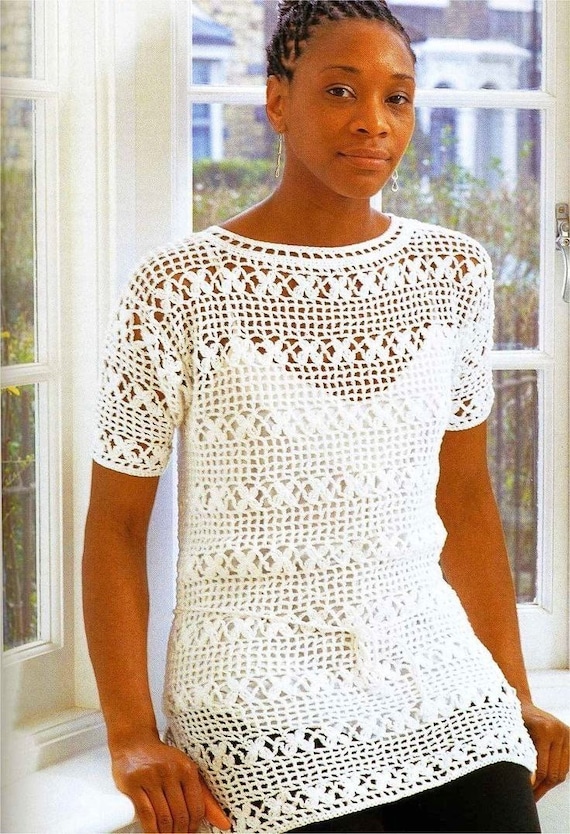 Crochet Tunic Pattern, Lace Tunic Crochet, Lace Sweater