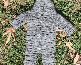 Crochet Baby Coverall Pattern: Unisex Romper Suit (Newborn-12 Months) (PDF Pattern)