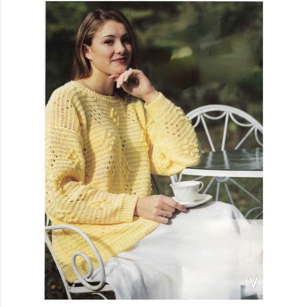 Sweater crochet pattern, lace sweater crochet, women sweater, easy sweater crochet pdf