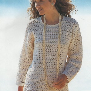 Crochet Tunic Sweater Pattern: Long Summer Design (PDF Pattern)