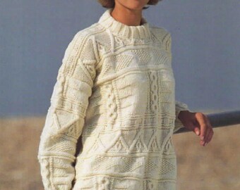 Cardigan Donna Grosso Invernale A Trecce &ndash; Maniche Lunghe Con Bottoni &ndash; Taglie 8-22 &ndash; UK
