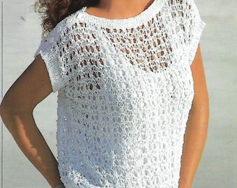 Top pattern Knitting , summer sweater knitting pattern , top knit pattern, summer top, easy top pattern PDF