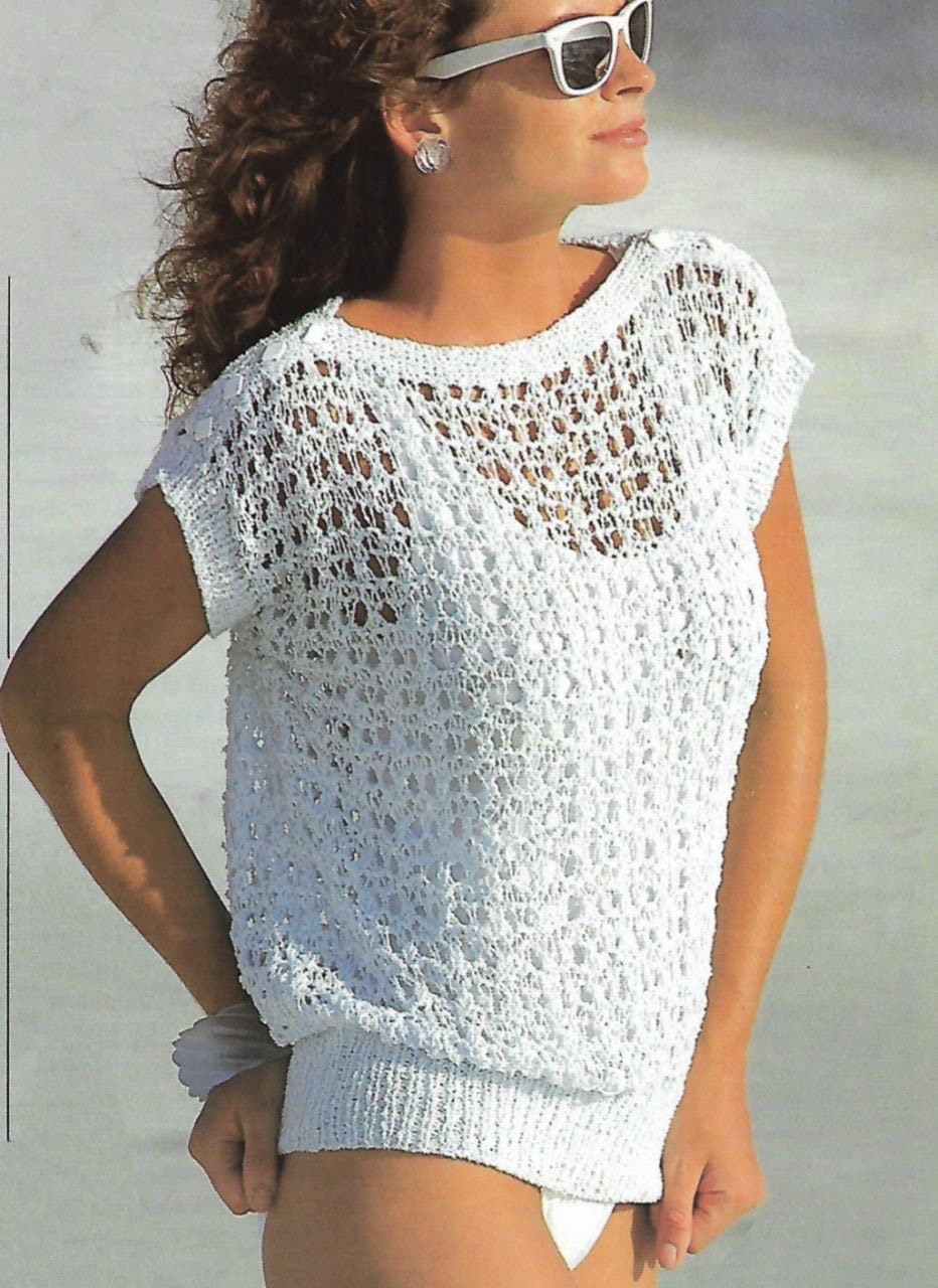 トップス Lil lace knit tops Lace Knit Top Pattern, Easy Summer Top (PDF Pattern) - Etsy