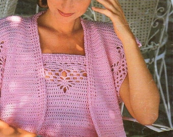 Lace Crochet Cardigan Pattern: Easy Top PDF