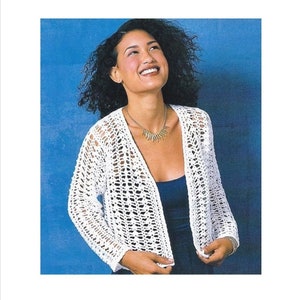 Mönster för virkad kofta i spets: Enkel sommarstil (PDF)