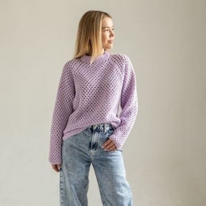 Sweater granny stitch crochet pattern, women sweater crochet pattern, easy sweater pdf