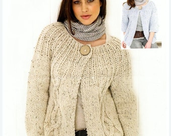 Chunky Cable Cardigan Knitting Pattern (PDF Download)