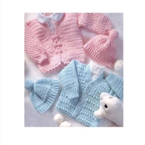 Baby häkeln muster mütze baby set häkeln größe 22” 23” 24”