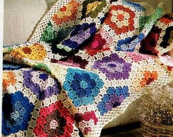 Blanket crochet pattern ,  hexagon blanket crochet, grandma blanket crochet pdf
