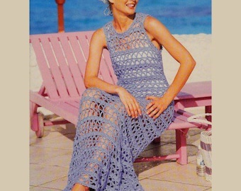 Crochet Dress Pattern Crochet Long Dress Pattern Beach Dress Crochet Tunic Beach Crochet Mesh Crochet Dress Pdf Etsy