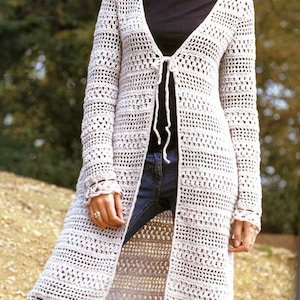 HÄKELMUSTER-Strickjacke, Damen-Strickjacke, gehäkelte Sommer-Strickjacke, Lace Beach Coverup-Strickjacke pdf