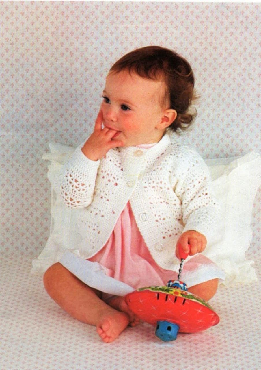 Baby crochet cardigan, Baby  jacket crochet pattern Size 6/9; 9/12; 12/15 months