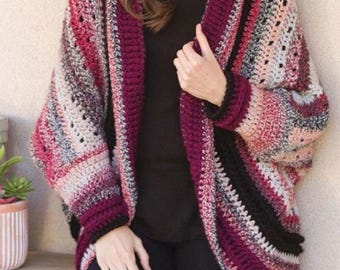 Cocoon Cardigan Crochet Pattern: Oversized Bolero Shrug (PDF)