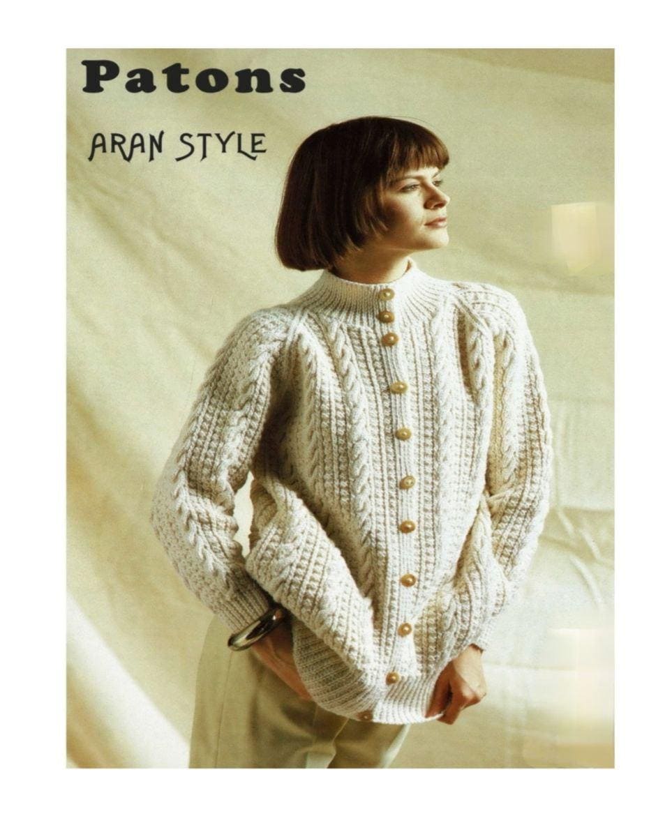 18aw フレームワーク購入 aran アラン編み ケーブル カーディガン アランケーブルカーディガンの編み図：レディースPDF（即時