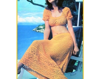 Crochet Skirt and Top Pattern Set: Women's PDF (Digital Download)
