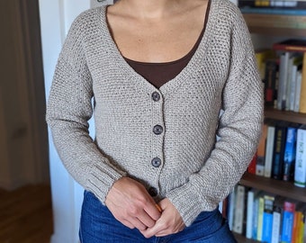 Modèle de cardigan au crochet, cardigan facile pour femmes, fiche pour débutant pdf