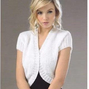 Bolero knitting pattern women ladies cover up cardigan pattern classic bolero pdf instant download