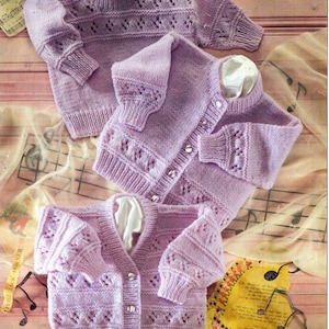 Stickmönster för babykofta: Ladda ner direkt (PDF)