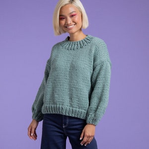 Chunky Sweater Strickanleitung: Easy Women&#39;s Design (PDF)