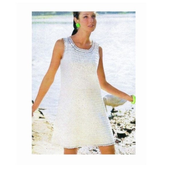 Dress crochet pattern, summer dress crochet pattern pdf, easy crochet dress