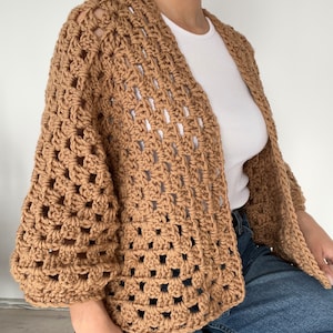 Cardigan Crochet cardigan pattern,  Classic Granny Hexagon Cardigan Pattern, women's cardigan  instant download pdf