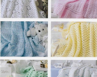 Crochet baby blanket ,   7 X Baby Blanket CROCHET  Pattern Afghan Blanket Crochet Pattern Blanket pdf instant download