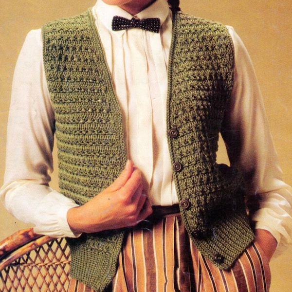 Vest crochet pattern, women  vest crochet pattern , waistcoat crochet pdf