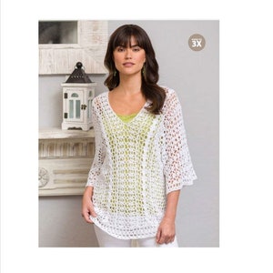 Crochet pattern sweater top tunic pdf Lace Crochet Tunic Pattern: Summer Top (PDF Pattern) instant download
