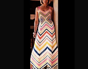 Crochet Dress Pattern: Easy Long Dress PDF (English Only)