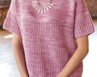 Summer Top Knitting Pattern: Women's Knit Jumper (PDF Download)