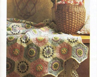 Babydecke Häkelanleitung Hexagon Grandma Squares Babydecke pdf sofort download