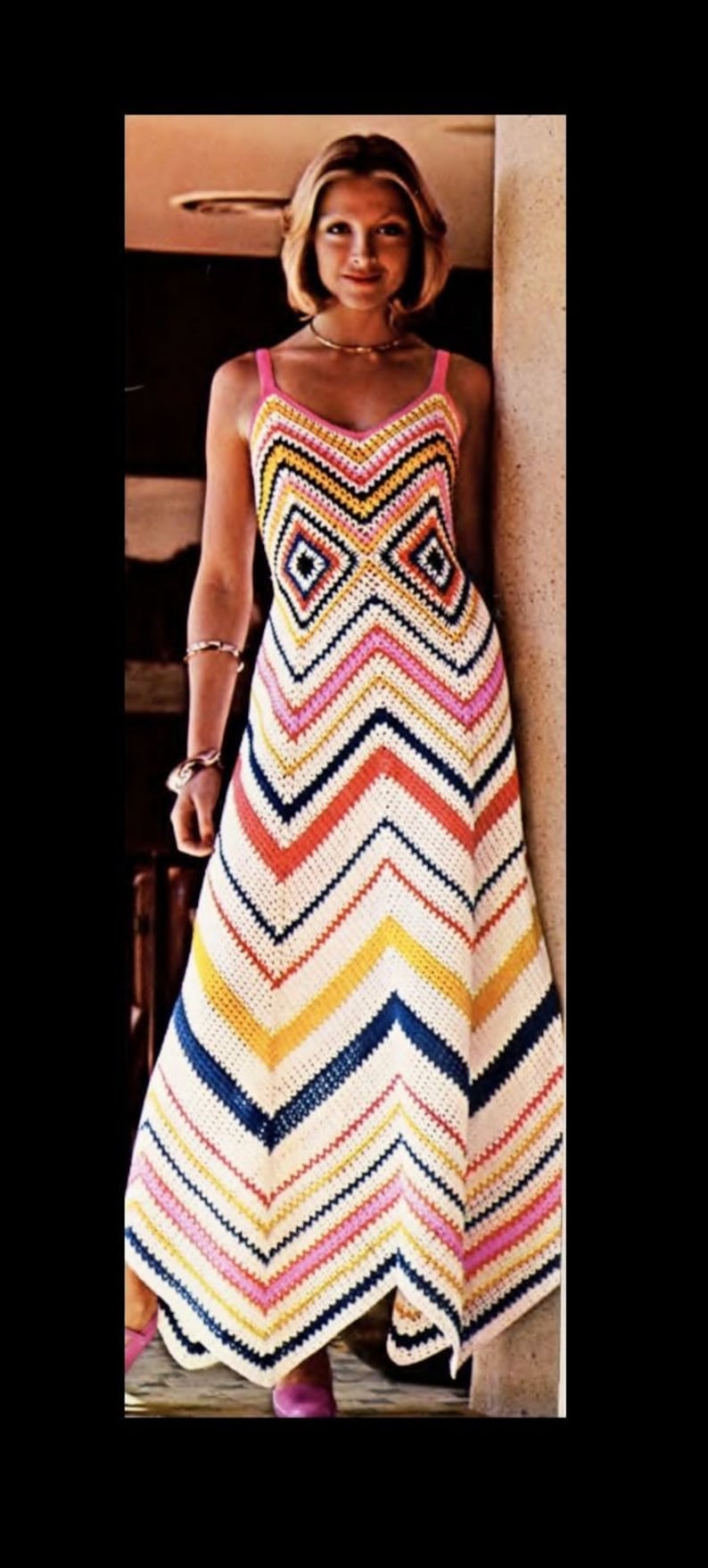Crochet pattern dress , easy pattern dress, dress pattern Pdf image 1
