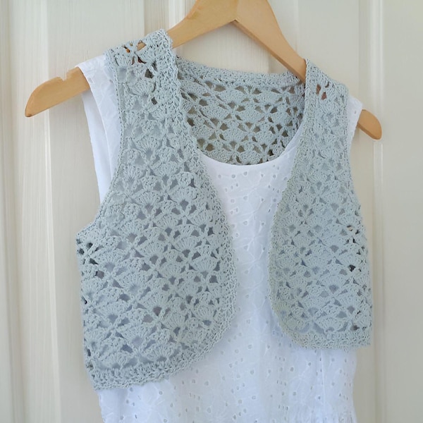 Patrón de chaleco de ganchillo, chaleco de verano para mujer (patrón en PDF)