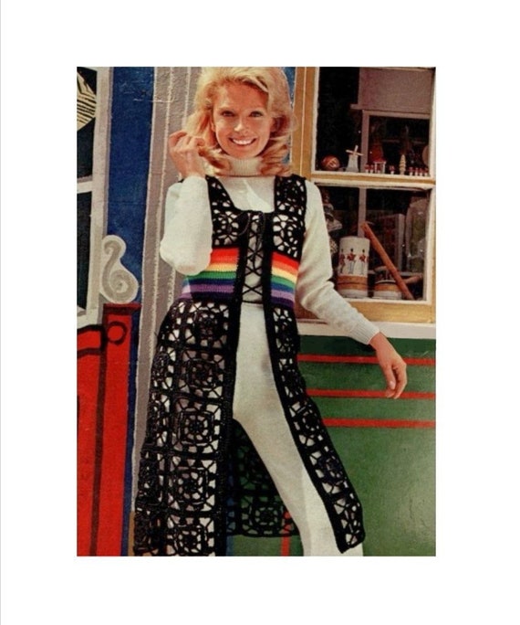 Long lace vest crochet pattern deals