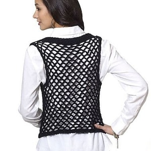 Waistcoat crochet pattern , vest crochet pattern , mesh waistcoat crochet pattern mesh vest pdf