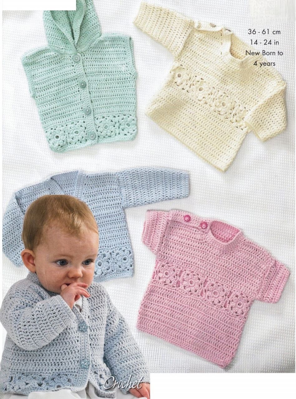 Crochet Baby Cardigan Pattern: Easy Knit Sweater Vest (PDF Pattern