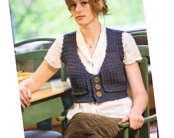 Eenvoudig gehaakt vestpatroon: damesgilet (pdf-patroon)