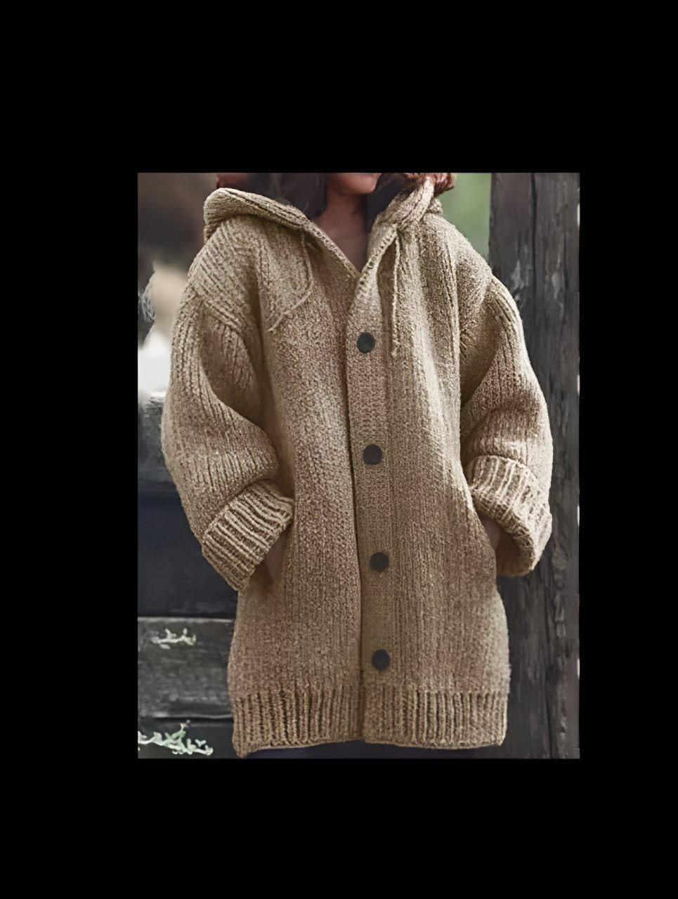 Chunky Hooded Cardigan Knitting Pattern (PDF Download)