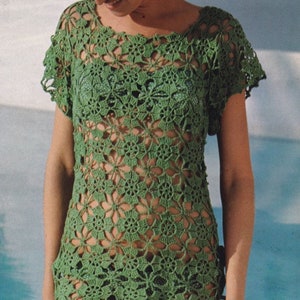 Crochet Pattern Top , Tunic Crochet Summer Top, Vintage