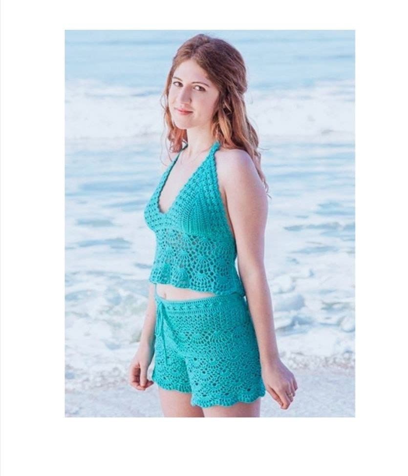 Crochet Lace Top and Shorts Pattern Set (Digital Download)