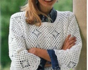 Modello per maglione all'uncinetto: top estivo da donna facile