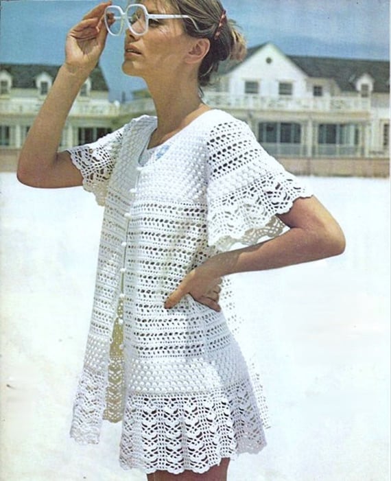 Crochet Beach Dress Pattern: UK Terminology Tunic (PDF Download