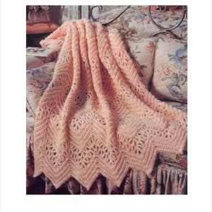 Patroon Victoriaans gehaakt deken: Afghaans geborsteld acryl (pdf-patroon)