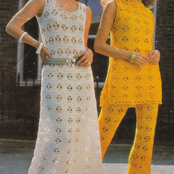 Crochet dress pattern, long dress crochet, tunic crochet pattern , women pattern pdf